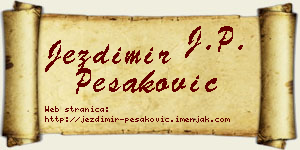Jezdimir Pešaković vizit kartica
